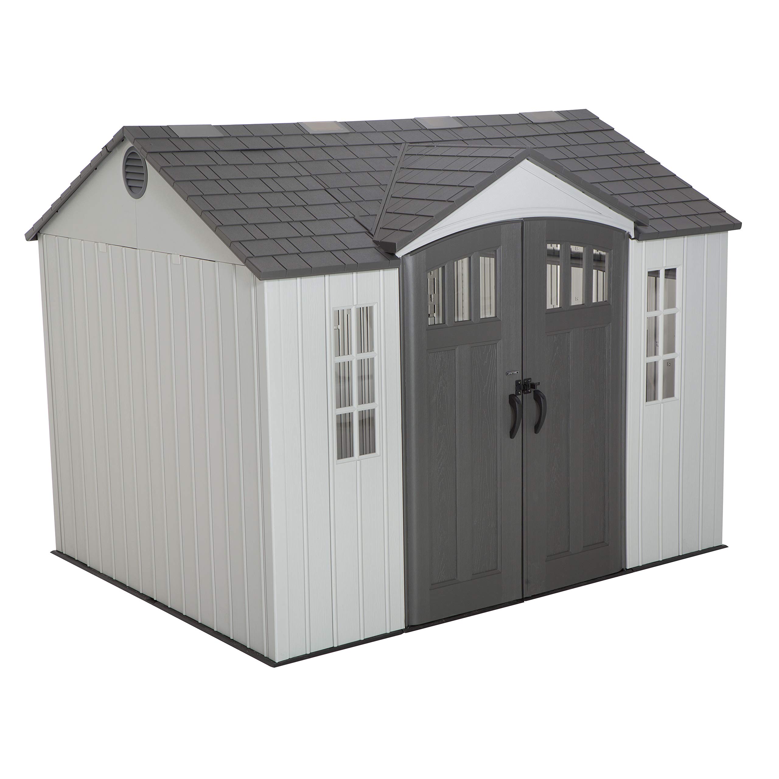 【Storage Shed】10 x 8 Ft. Outdoor Storage Shed, Gray