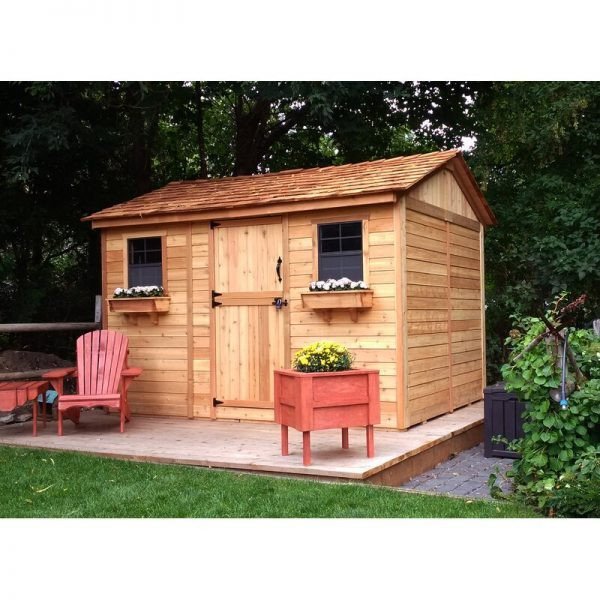 12 FT. W X 8 FT. D WOOD STORAGE SHED