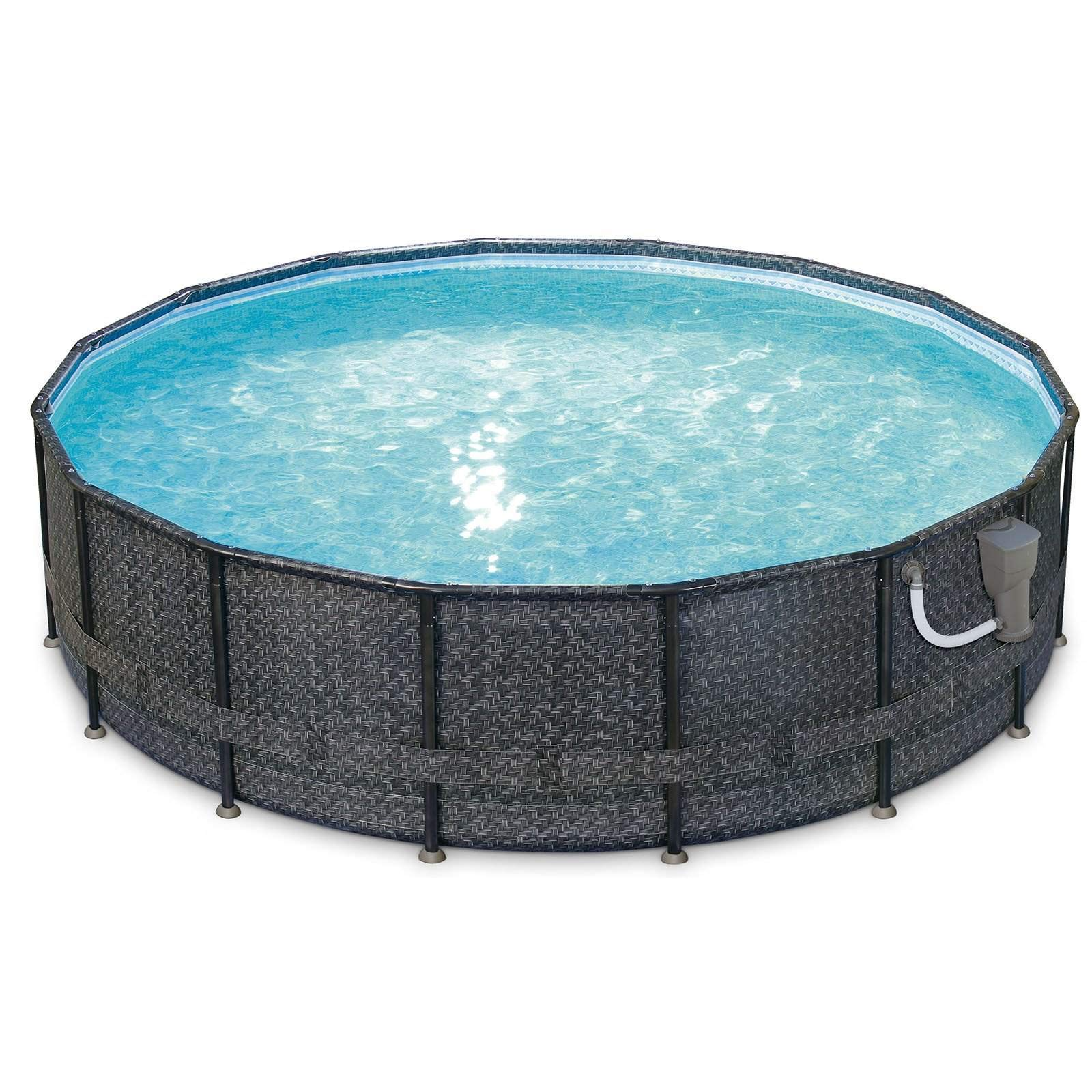 【Sports&Outdoors】16ft x 48in Above Ground Frame Outdoor Swimming Pool Set