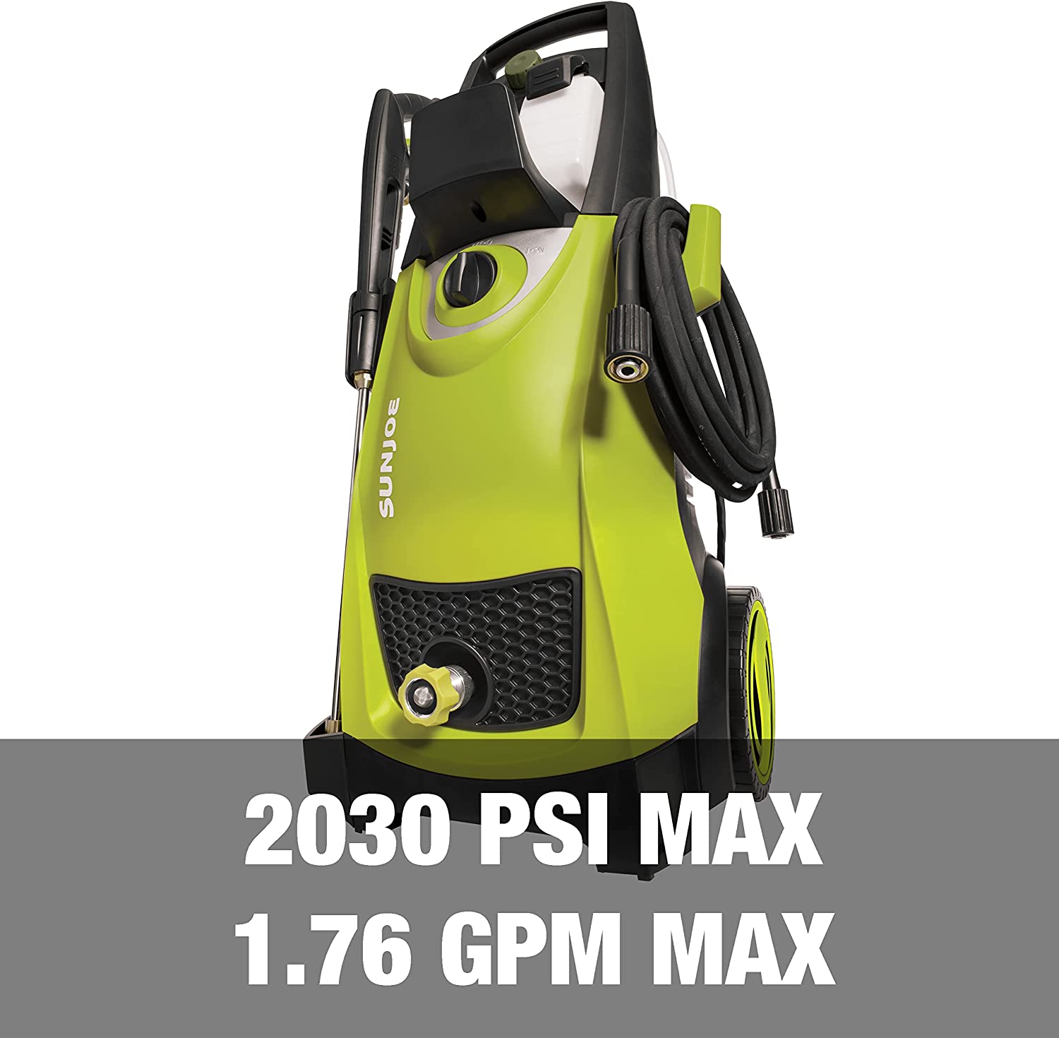 Sun Joe SPX3000 2030 Max PSI 1.76 GPM 14.5-Amp Electric High Pressure Washer, Cleans Cars/Fences/Patios
