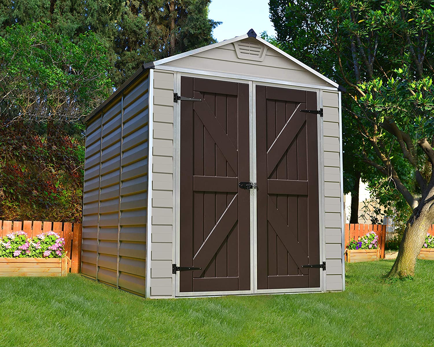 【Storage Shed】SkyLight 6 ft. W x 8 ft. D Plastic Storage Shed