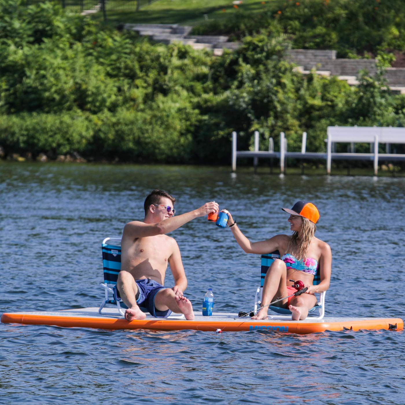 【Sports&Outdoors】Boat Gear Reef Mat Inflatable Floating Mat Water Lake Lounge