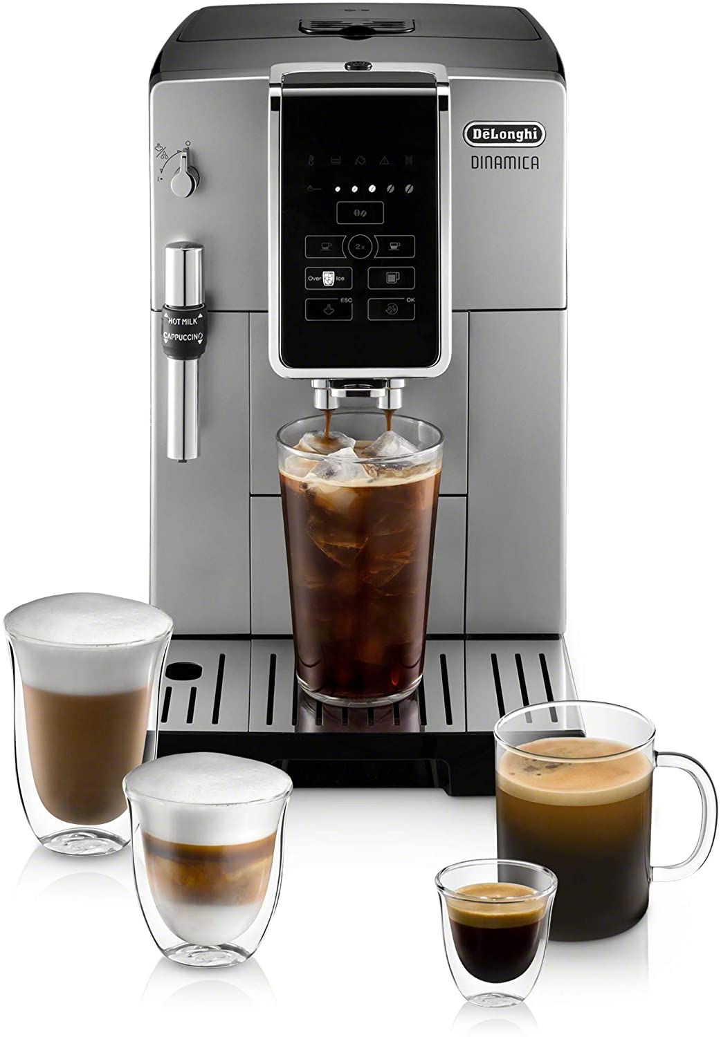 【Appliances】Fully Automatic Coffee and Espresso Machine, Premium Adjustable Frother, Stainless Steel
