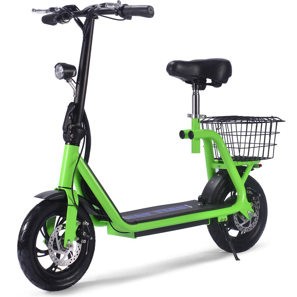 MotoTec Metro 36v 350w Lithium Electric Scooter Green