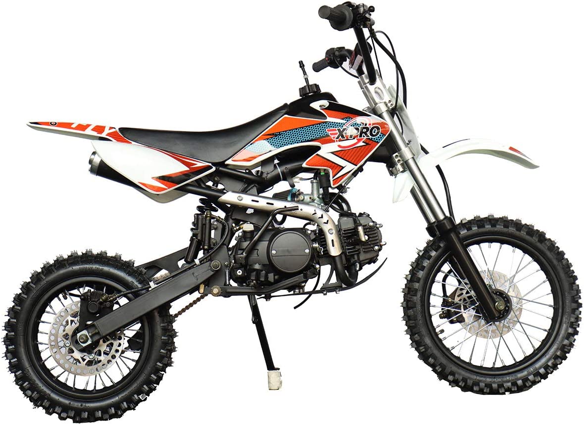 X-PRO Bolt 125cc Zongshen Engine Kids Dirt Bike Pit Bike Youth Dirt Pit Bike with 4-Speed Manual Transmission,Big 14