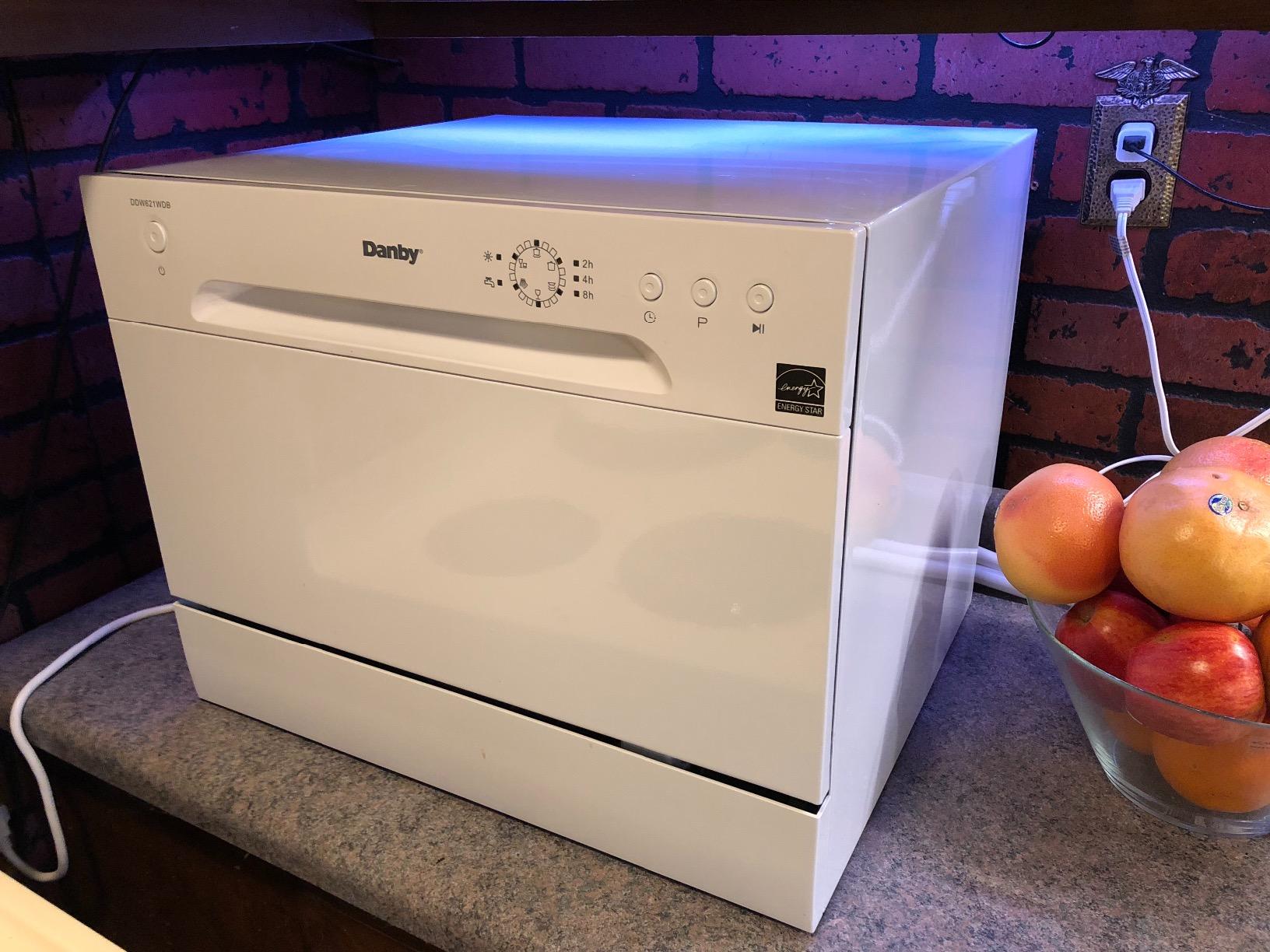 【Appliances】Countertop Dishwasher with 6 Place Settings, 6 Wash Cycles and Silverware Basket