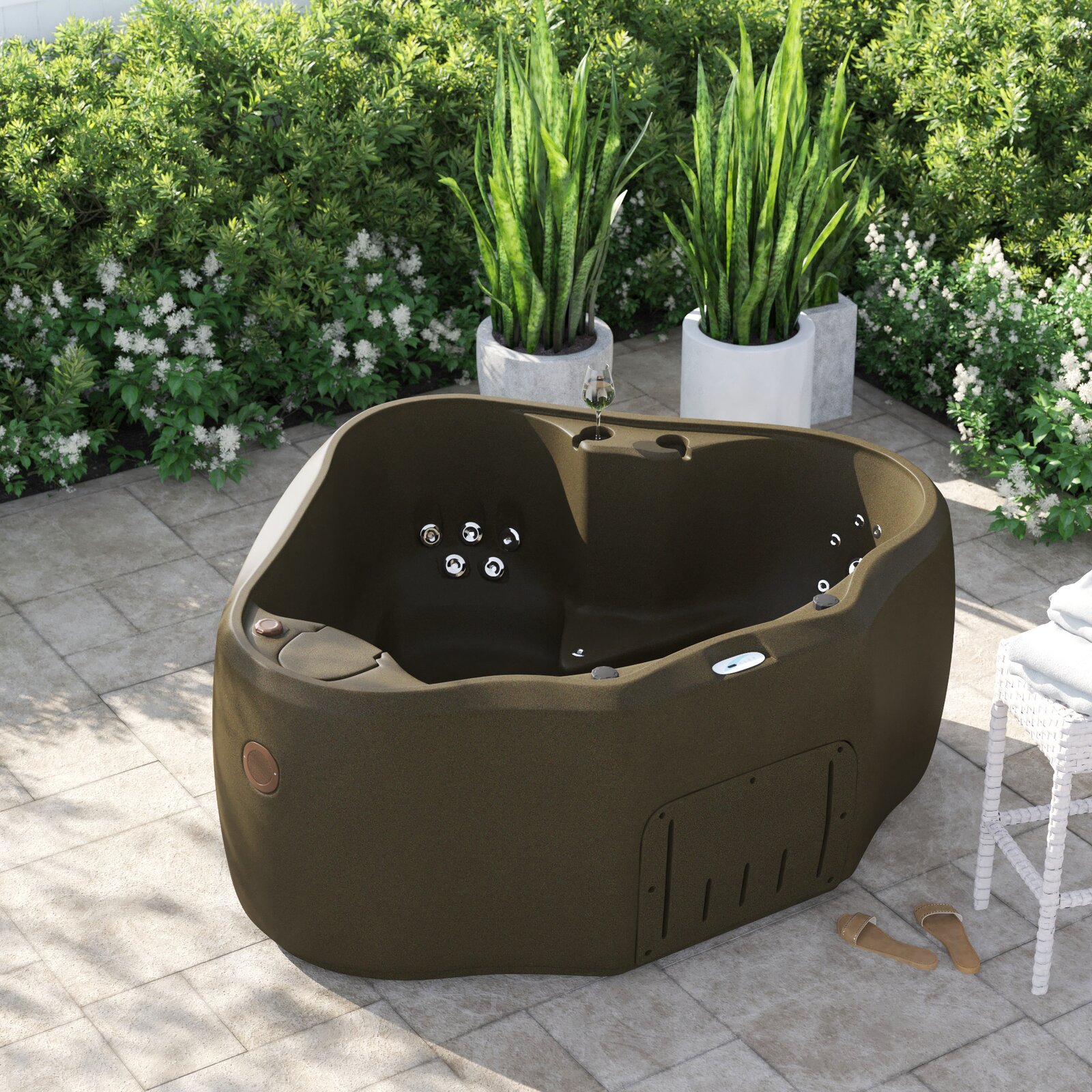 【Sports&Outdoors】Aquarest Spas, 2 - Person 20 - Jet Oval Plug And Play Hot Tub with Ozonator