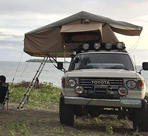 【Sports&Outdoors】2-3 Person Sunroof Rooftop Tent with Skyline Rainfly and Ladder