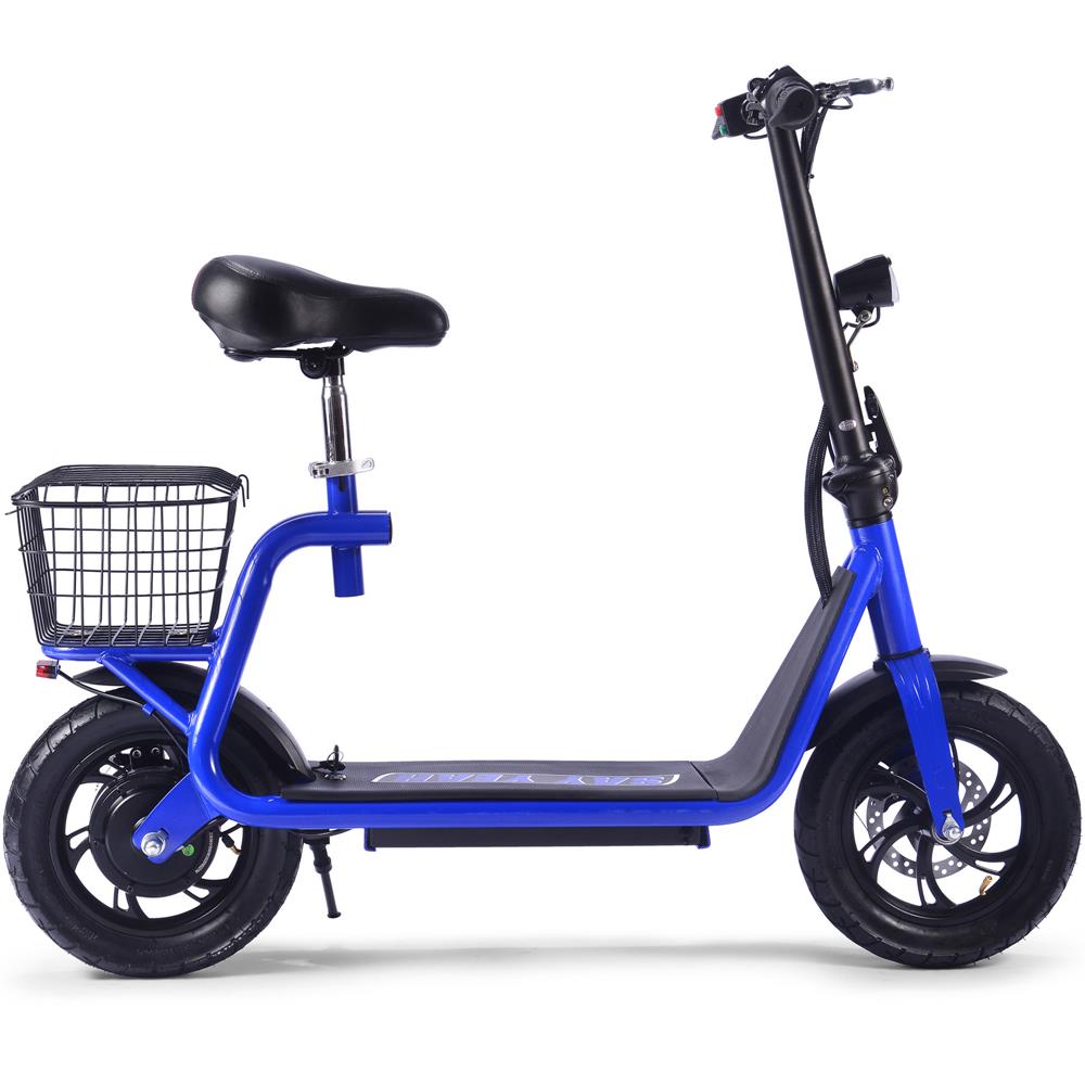 MotoTec Metro 36v 350w Lithium Electric Scooter Blue