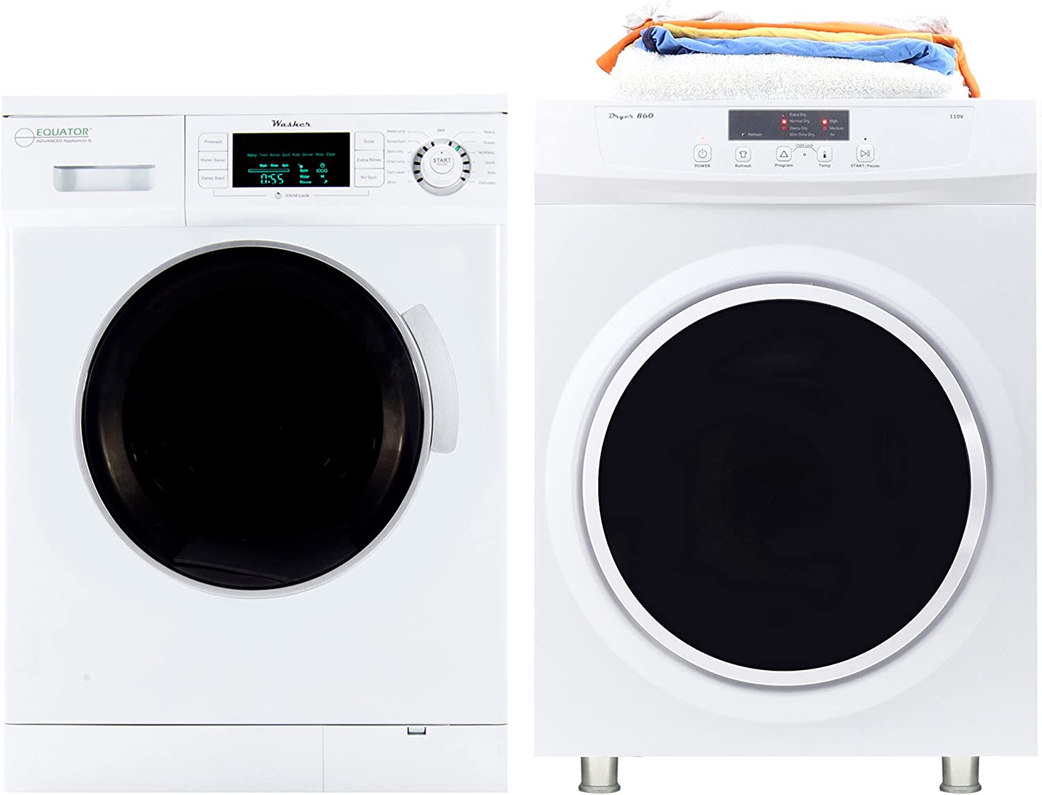 Equator 110V Comp. Laundry Centre 1.6 cf Washer+Vented 3.5 cf Sensor/Refresh Dry