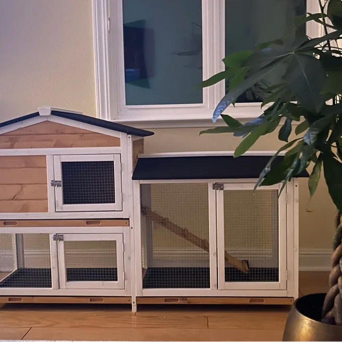 【Pet】Violetta Weather Resistant Rabbit Hutch with Ramp