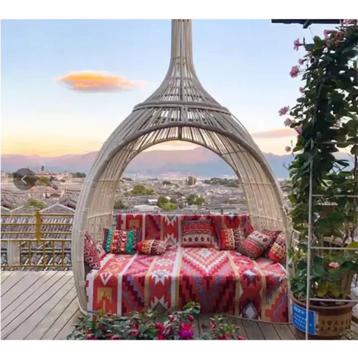 【Home&Garden】Outdoor patio balcony rattan leisure gazebo chair